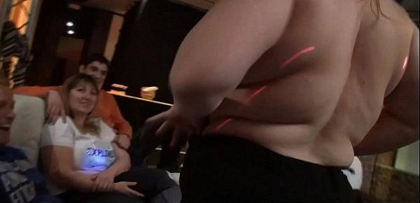  Biggest tits lady gets naked and gives head
